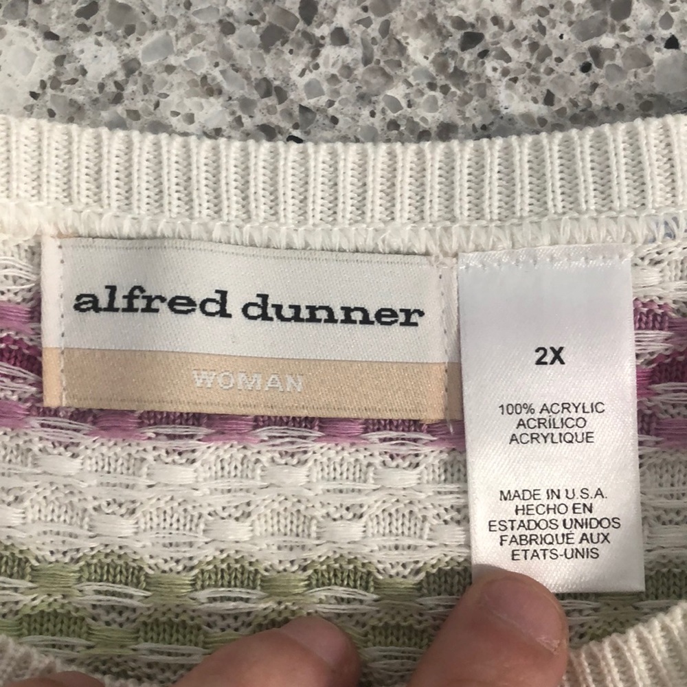 {Alfred Dunner} Button Down Striped Pattern Sweat… - image 6